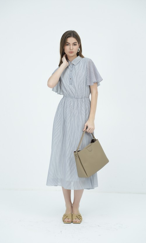 SIXDO Woven Flared Dress for Women